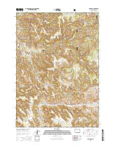 The Rocks Wyoming Current topographic map, 1:24000 scale, 7.5 X 7.5 Minute, Year 2015