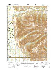 The Trident Wyoming Current topographic map, 1:24000 scale, 7.5 X 7.5 Minute, Year 2015