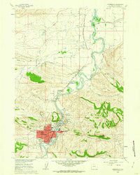 Thermopolis Wyoming Historical topographic map, 1:24000 scale, 7.5 X 7.5 Minute, Year 1960