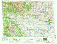 Thermopolis Wyoming Historical topographic map, 1:250000 scale, 1 X 2 Degree, Year 1955