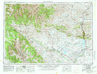 Thermopolis Wyoming Historical topographic map, 1:250000 scale, 1 X 2 Degree, Year 1955