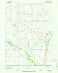 Thoman School Wyoming Historical topographic map, 1:24000 scale, 7.5 X 7.5 Minute, Year 1963