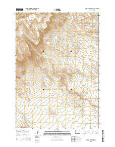Thomas Reservoir Wyoming Current topographic map, 1:24000 scale, 7.5 X 7.5 Minute, Year 2015