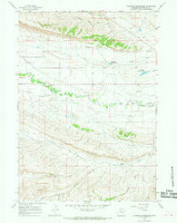 Thompson Reservoirs Wyoming Historical topographic map, 1:24000 scale, 7.5 X 7.5 Minute, Year 1965