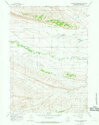 Thompson Reservoirs Wyoming Historical topographic map, 1:24000 scale, 7.5 X 7.5 Minute, Year 1965