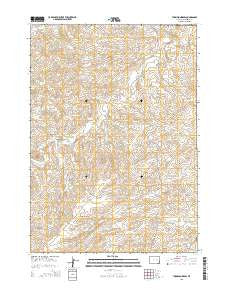 Thompson Draw Wyoming Current topographic map, 1:24000 scale, 7.5 X 7.5 Minute, Year 2015