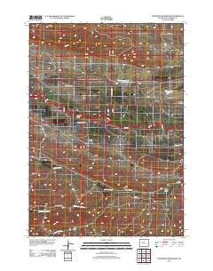 Thompson Reservoirs Wyoming Historical topographic map, 1:24000 scale, 7.5 X 7.5 Minute, Year 2012