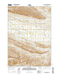 Thompson Reservoirs Wyoming Current topographic map, 1:24000 scale, 7.5 X 7.5 Minute, Year 2015