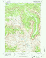 Thorofare Plateau Wyoming Historical topographic map, 1:24000 scale, 7.5 X 7.5 Minute, Year 1970