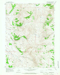 Three Forks Wyoming Historical topographic map, 1:24000 scale, 7.5 X 7.5 Minute, Year 1965