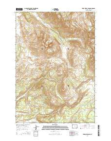 Three Rivers Peak Wyoming Current topographic map, 1:24000 scale, 7.5 X 7.5 Minute, Year 2015