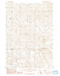 Threemile Creek Reservoir Wyoming Historical topographic map, 1:24000 scale, 7.5 X 7.5 Minute, Year 1984