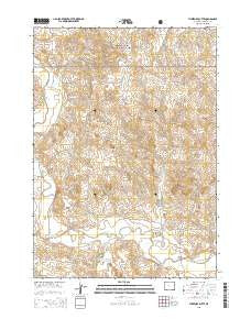 Threemile Butte Wyoming Current topographic map, 1:24000 scale, 7.5 X 7.5 Minute, Year 2015