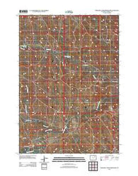 Threemile Creek Reservoir Wyoming Historical topographic map, 1:24000 scale, 7.5 X 7.5 Minute, Year 2012