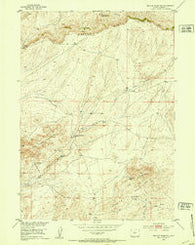 Tin Cup Mountain Wyoming Historical topographic map, 1:24000 scale, 7.5 X 7.5 Minute, Year 1952