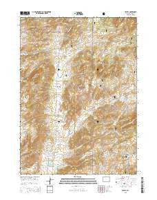 Toltec Wyoming Current topographic map, 1:24000 scale, 7.5 X 7.5 Minute, Year 2015