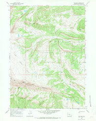 Tosi Peak Wyoming Historical topographic map, 1:24000 scale, 7.5 X 7.5 Minute, Year 1967