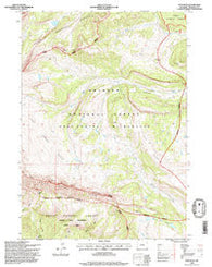 Tosi Peak Wyoming Historical topographic map, 1:24000 scale, 7.5 X 7.5 Minute, Year 1996