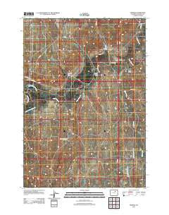 Trabing Wyoming Historical topographic map, 1:24000 scale, 7.5 X 7.5 Minute, Year 2012