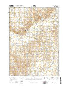 Trabing Wyoming Current topographic map, 1:24000 scale, 7.5 X 7.5 Minute, Year 2015