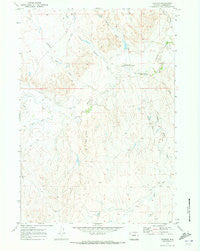 Trabing Wyoming Historical topographic map, 1:24000 scale, 7.5 X 7.5 Minute, Year 1970