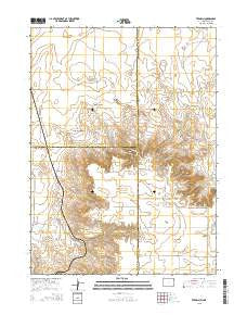 Tremain Wyoming Current topographic map, 1:24000 scale, 7.5 X 7.5 Minute, Year 2015