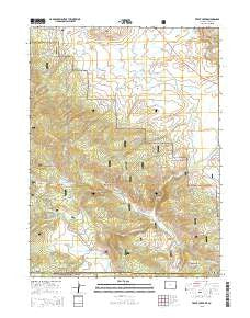 Trent Creek Wyoming Current topographic map, 1:24000 scale, 7.5 X 7.5 Minute, Year 2015