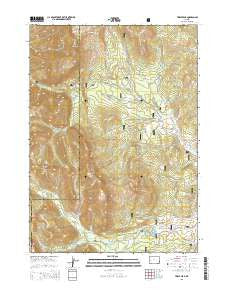 Triple Peak Wyoming Current topographic map, 1:24000 scale, 7.5 X 7.5 Minute, Year 2015