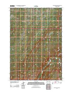 Trischman Knob Wyoming Historical topographic map, 1:24000 scale, 7.5 X 7.5 Minute, Year 2012