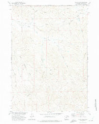 Truman Draw Wyoming Historical topographic map, 1:24000 scale, 7.5 X 7.5 Minute, Year 1971