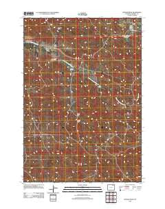 Truman Draw Wyoming Historical topographic map, 1:24000 scale, 7.5 X 7.5 Minute, Year 2012