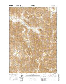 Truman Draw Wyoming Current topographic map, 1:24000 scale, 7.5 X 7.5 Minute, Year 2015
