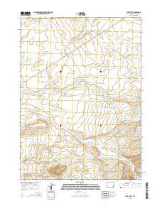 Tule Butte Wyoming Current topographic map, 1:24000 scale, 7.5 X 7.5 Minute, Year 2015