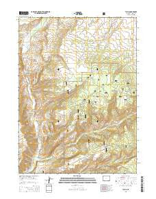 Tullis Wyoming Current topographic map, 1:24000 scale, 7.5 X 7.5 Minute, Year 2015