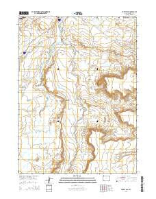 Turtle Hill Wyoming Current topographic map, 1:24000 scale, 7.5 X 7.5 Minute, Year 2015