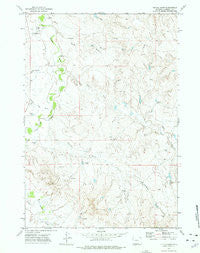 Tuttle Draw Wyoming Historical topographic map, 1:24000 scale, 7.5 X 7.5 Minute, Year 1972