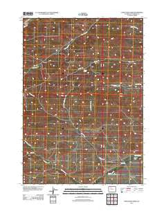 Twentyone Creek Wyoming Historical topographic map, 1:24000 scale, 7.5 X 7.5 Minute, Year 2012