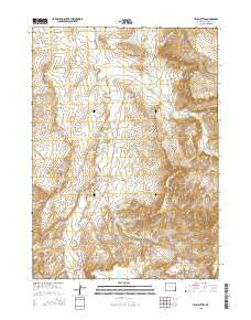 Twin Buttes Wyoming Current topographic map, 1:24000 scale, 7.5 X 7.5 Minute, Year 2015