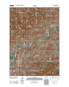 Twin Creek Wyoming Historical topographic map, 1:24000 scale, 7.5 X 7.5 Minute, Year 2012