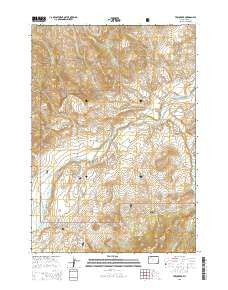 Twin Creek Wyoming Current topographic map, 1:24000 scale, 7.5 X 7.5 Minute, Year 2015
