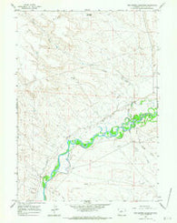 Two Buttes Reservoir Wyoming Historical topographic map, 1:24000 scale, 7.5 X 7.5 Minute, Year 1964
