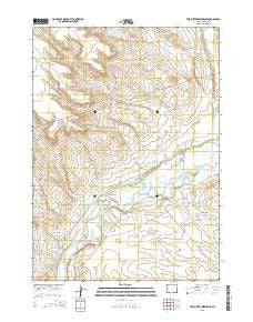 Two Buttes Reservoir Wyoming Current topographic map, 1:24000 scale, 7.5 X 7.5 Minute, Year 2015