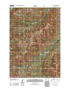 Two Ocean Pass Wyoming Historical topographic map, 1:24000 scale, 7.5 X 7.5 Minute, Year 2012