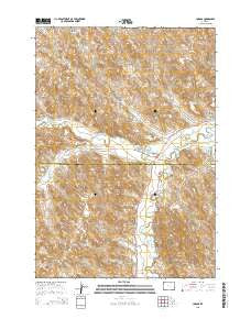 Ucross Wyoming Current topographic map, 1:24000 scale, 7.5 X 7.5 Minute, Year 2015