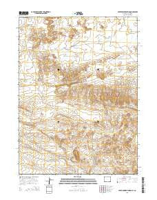 Upper Powder Spring Wyoming Current topographic map, 1:24000 scale, 7.5 X 7.5 Minute, Year 2015