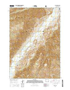 Valley Wyoming Current topographic map, 1:24000 scale, 7.5 X 7.5 Minute, Year 2015