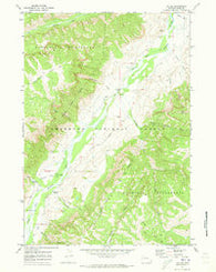 Valley Wyoming Historical topographic map, 1:24000 scale, 7.5 X 7.5 Minute, Year 1970