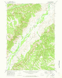 Valley Wyoming Historical topographic map, 1:24000 scale, 7.5 X 7.5 Minute, Year 1970