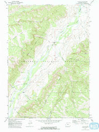 Valley Wyoming Historical topographic map, 1:24000 scale, 7.5 X 7.5 Minute, Year 1970