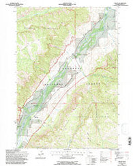 Valley Wyoming Historical topographic map, 1:24000 scale, 7.5 X 7.5 Minute, Year 1991
